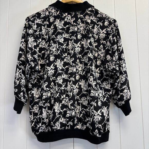 VTG Ms. Paquette Women's Floral Preppy 80s 90s Artsy Indie Top Size S Classic - Picture 6 of 9
